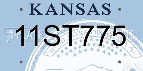 11ST775 Kansas License Plate
