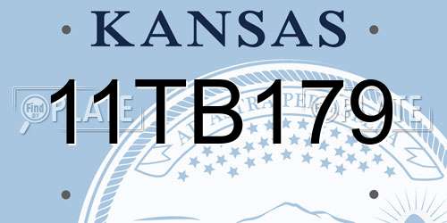 11TB179 Kansas License Plate
