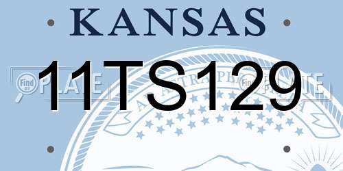 11TS129 Kansas License Plate