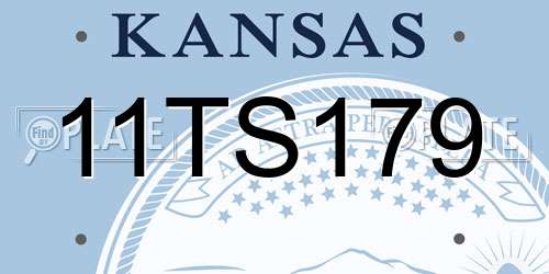 11TS179 Kansas License Plate