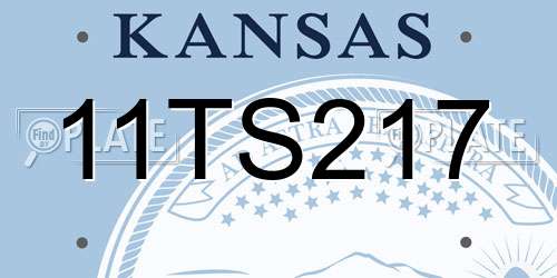 11TS217 Kansas License Plate