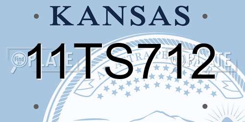 11TS712 Kansas License Plate