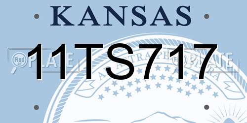 11TS717 Kansas License Plate