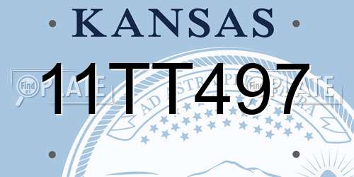 11TT497 Kansas License Plate