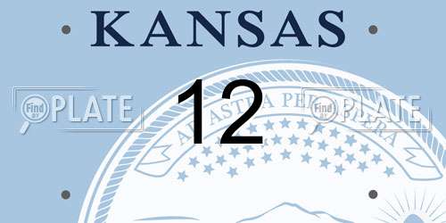 12 Kansas License Plate