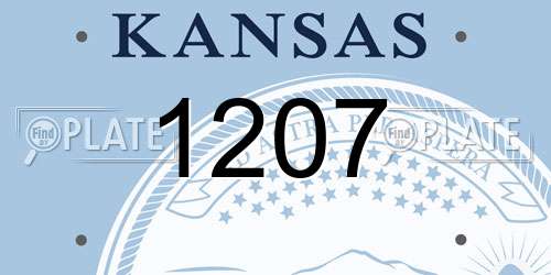 1207 Kansas License Plate