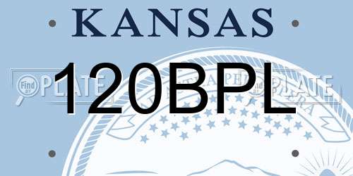 120BPL Kansas License Plate
