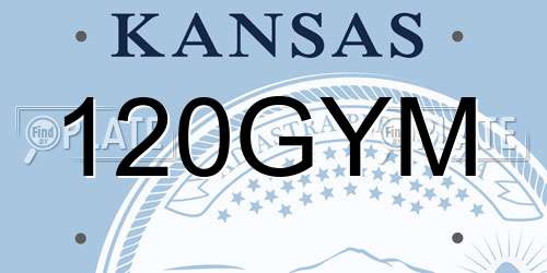 120GYM Kansas License Plate