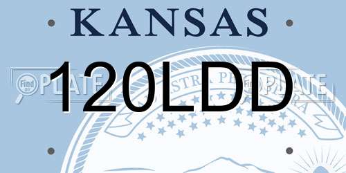 120LDD Kansas License Plate