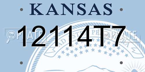 12114T7 Kansas License Plate