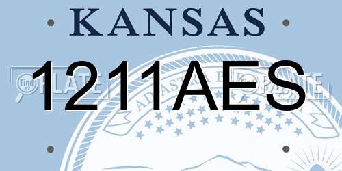 1211AES Kansas License Plate
