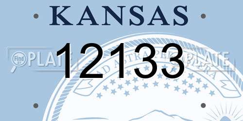 12133 Kansas License Plate