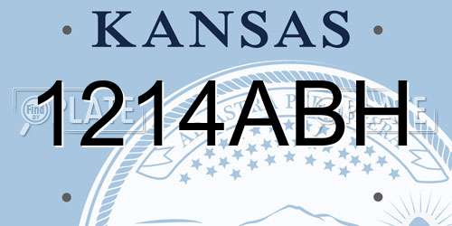 1214ABH Kansas License Plate