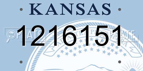 1216151 Kansas License Plate