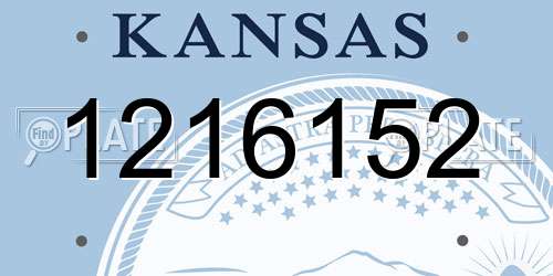 1216152 Kansas License Plate