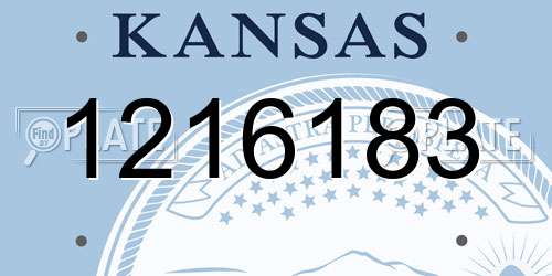 1216183 Kansas License Plate
