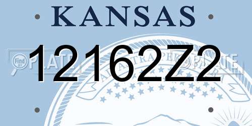 12162Z2 Kansas License Plate