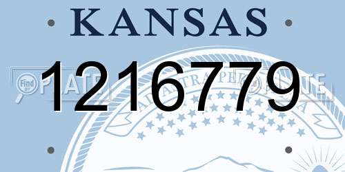 1216779 Kansas License Plate