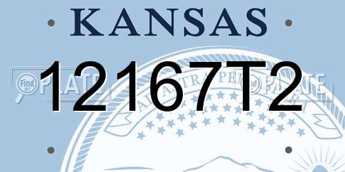 12167T2 Kansas License Plate