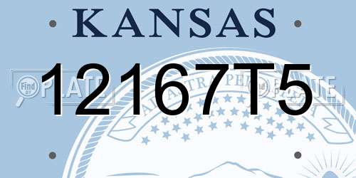 12167T5 Kansas License Plate