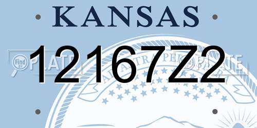 12167Z2 Kansas License Plate