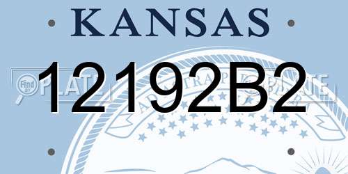 12192B2 Kansas License Plate