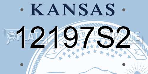 12197S2 Kansas License Plate
