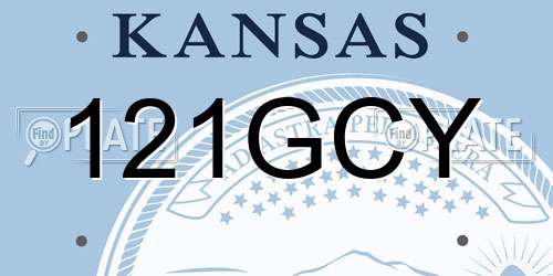 121GCY Kansas License Plate