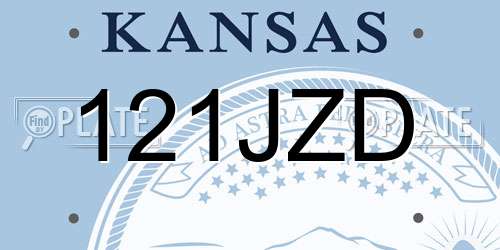 121JZD Kansas License Plate