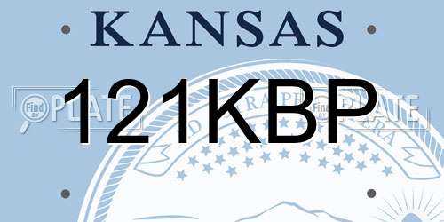 121KBP Kansas License Plate