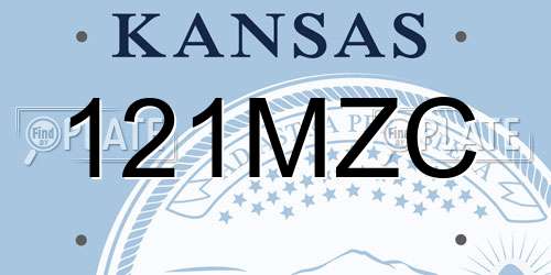 121MZC Kansas License Plate