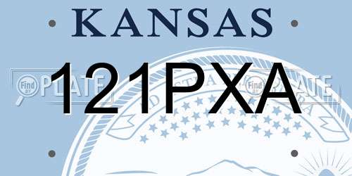 121PXA Kansas License Plate