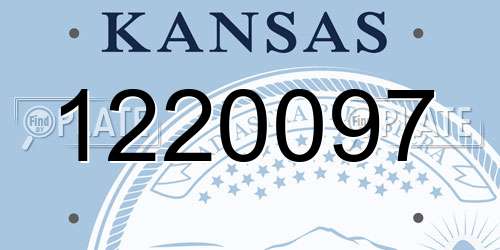 1220097 Kansas License Plate