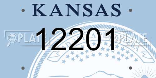 12201 Kansas License Plate
