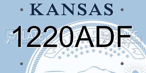 1220ADF Kansas License Plate