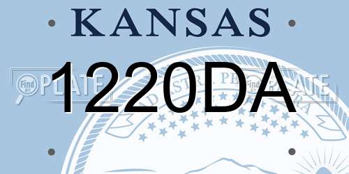 1220DA Kansas License Plate