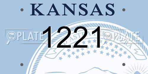 1221 Kansas License Plate