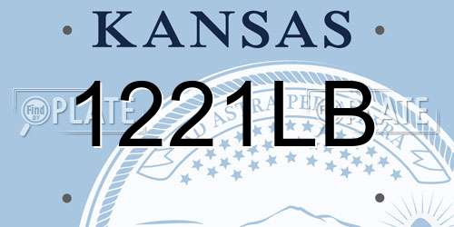 1221LB Kansas License Plate