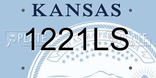 1221LS Kansas License Plate
