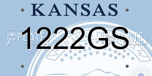 1222GS Kansas License Plate