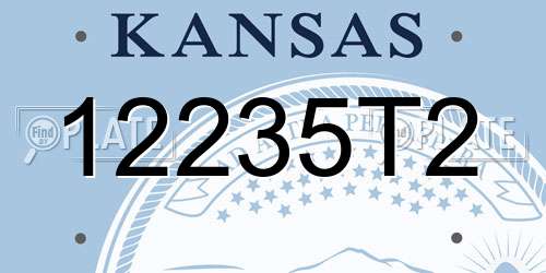 12235T2 Kansas License Plate
