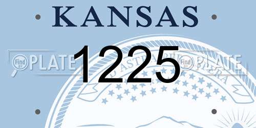 1225 Kansas License Plate