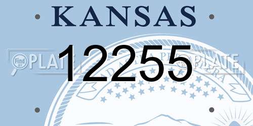 12255 Kansas License Plate