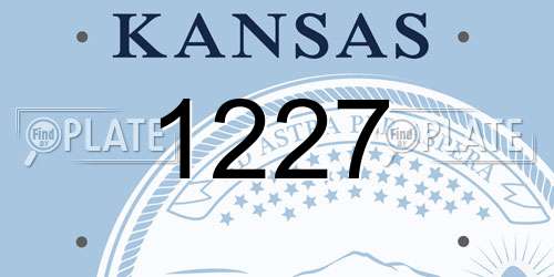 1227 Kansas License Plate