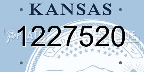 1227520 Kansas License Plate