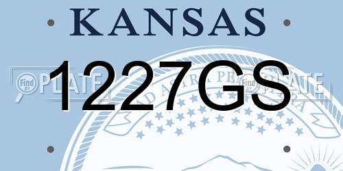 1227GS Kansas License Plate