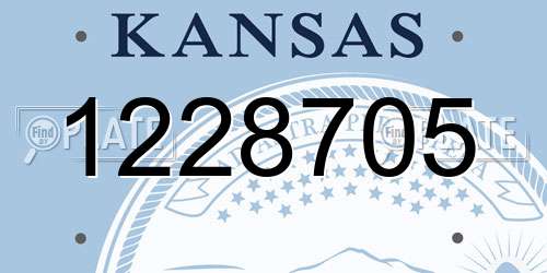 1228705 Kansas License Plate