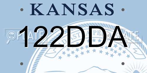 122DDA Kansas License Plate