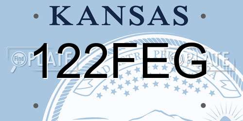 122FEG Kansas License Plate