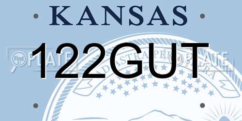122GUT Kansas License Plate